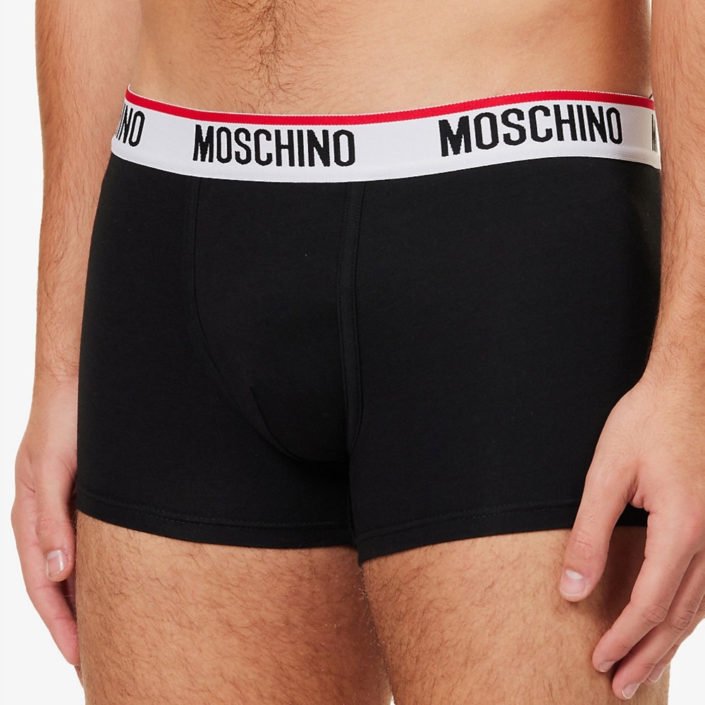 Moschino
two-pack logo boxers. BRAND NEW!